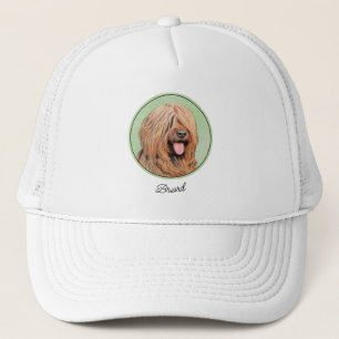 Casquette Peinture de Briard - Joli Art Original de Chien