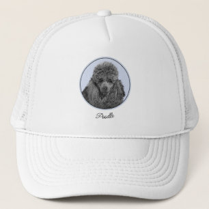 Casquette Peinture de caniche Miniature Jouet noir Art origi