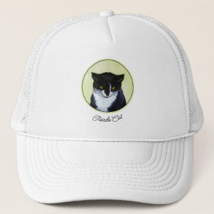 Casquette Peinture de chat Tuxedo - Cute Original Cat Art