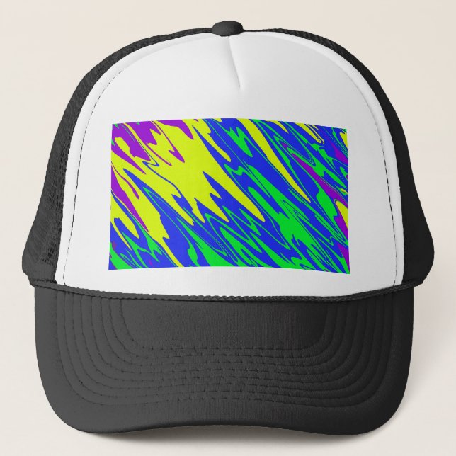 Casquette Peinture de Spray Mardi Gras Bleu (Devant)