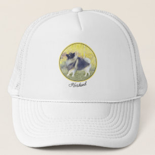 Casquette Peinture en teint de Keeshond - jolie art original