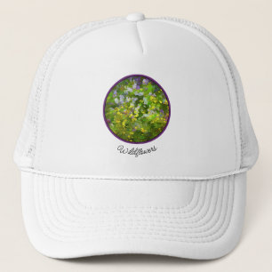 Casquette Peinture fleur sauvage Impasto - Art Fleur Origina