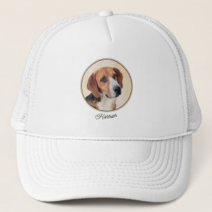 Casquette Peinture Harrier - Joli art original chien