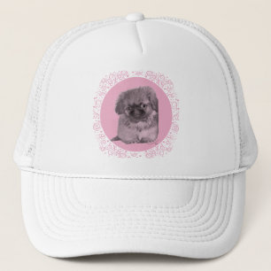 Casquette Pekingese Chiot en rose