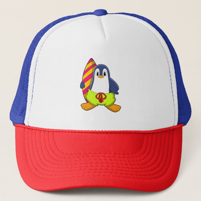 Casquette Penguin comme surfer avec Surfer (Devant)