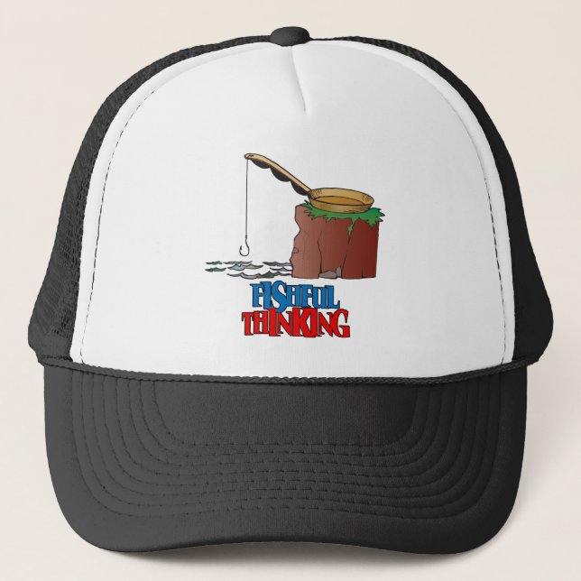 Casquette Penser amusant Pêche (Devant)