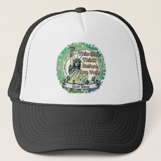 Casquette Pensez à la liberté des votes (Devant)