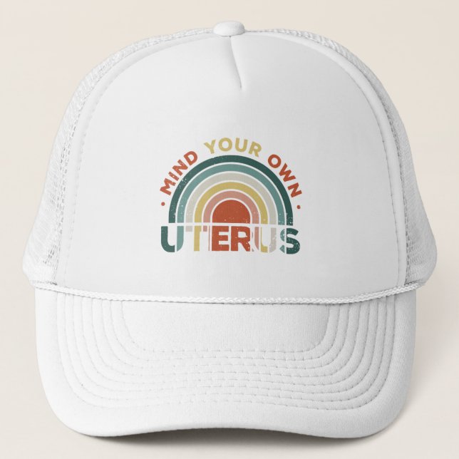 Casquette Pensez à votre propre Uterus féministe Roe V Wade (Devant)