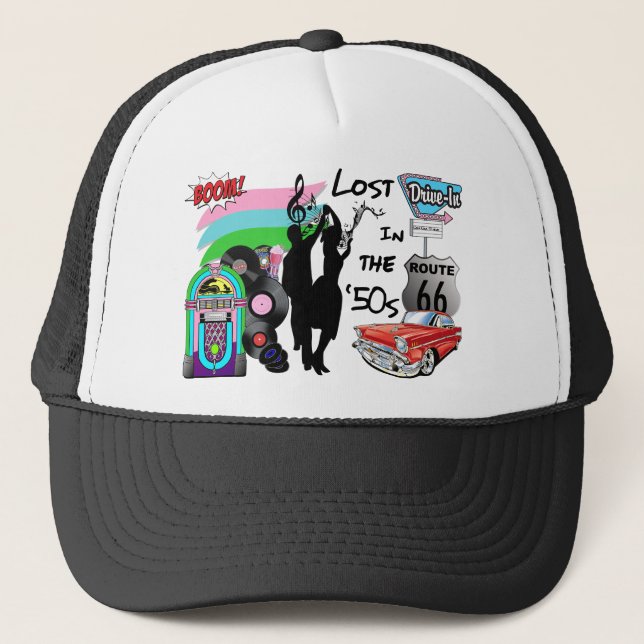 Casquette Perdu dans la rétro conception fraîche de les (Devant)