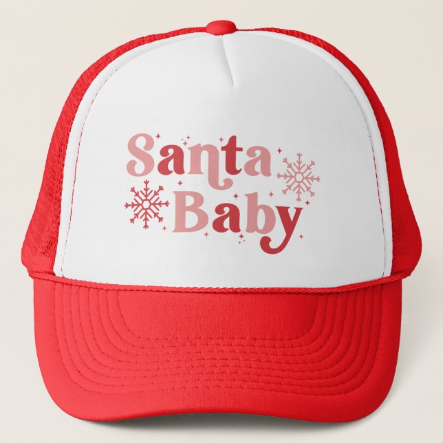 Casquette Père Noël Baby - Fun Holiday Typography Design (Devant)