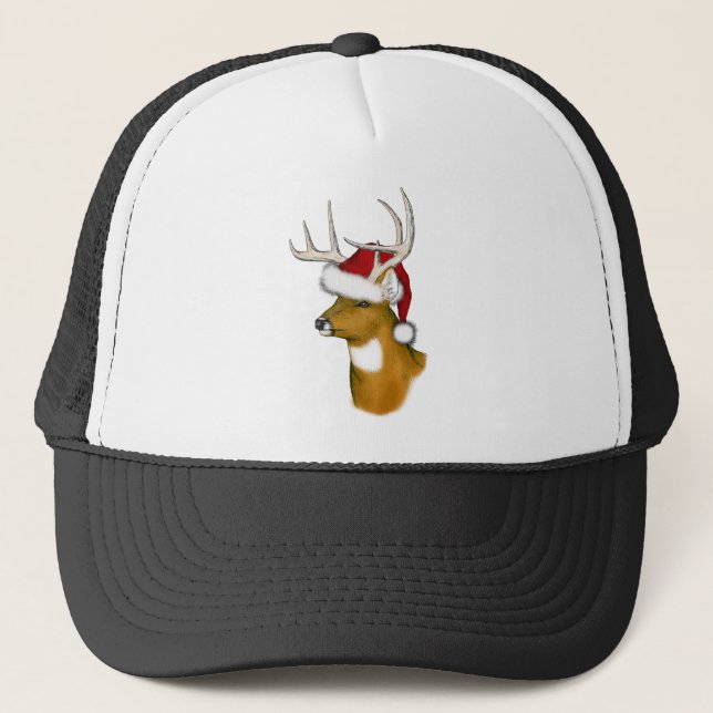 Casquette père Noël cerf (Devant)