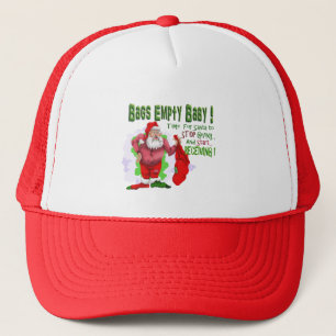 Casquette père Noël sacs vide drôle père Noël dessin animé