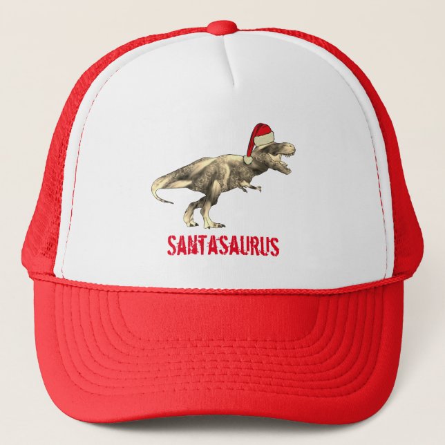 Casquette Père Noël saurus Noël Dinosaure effroi T Rex Elf (Devant)