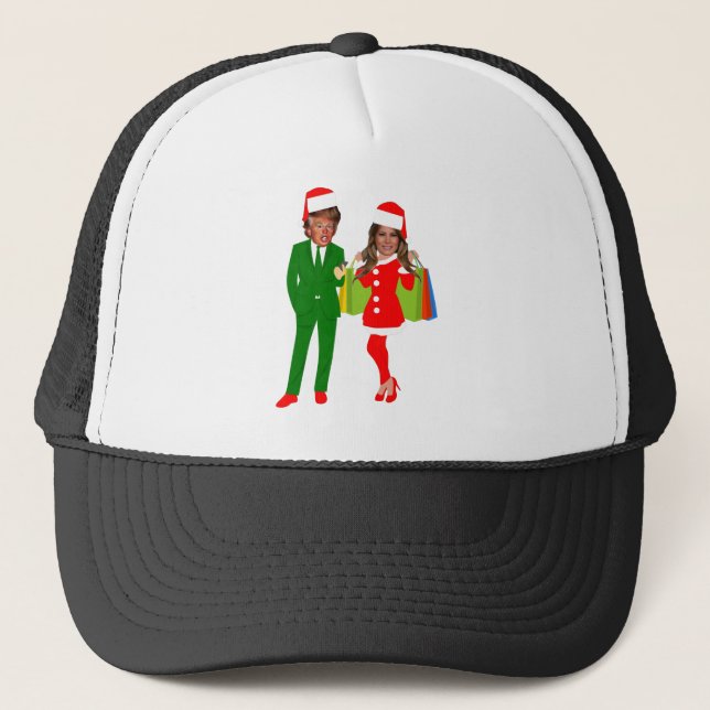 Casquette père Noël trump melania (Devant)