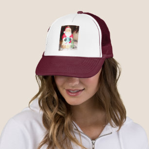 Casquette Père Noël vintage amusant avec l'art de la neige I