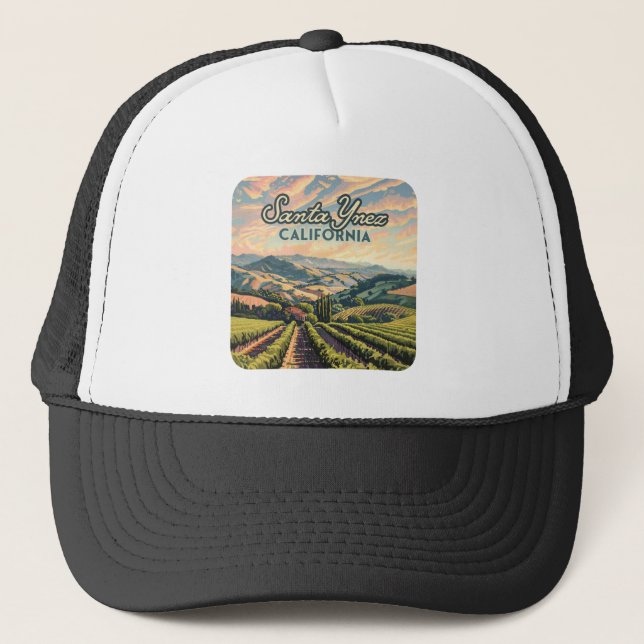 Casquette Père Noël Ynez California Vineyard Winery Retro (Devant)