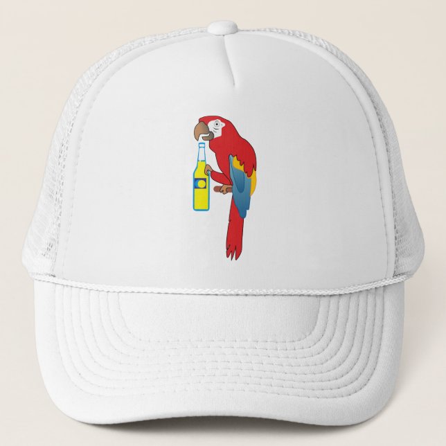 Casquette Perroquet Avec Bière (Devant)
