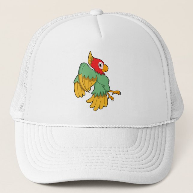 Casquette Perroquet avec tête rouge (Devant)