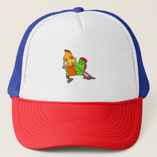 Casquette Perroquet avec ver (Devant)