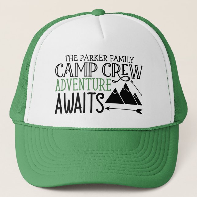 Casquette PERSONALIZED NAME Cabin Camping Adventure (Devant)