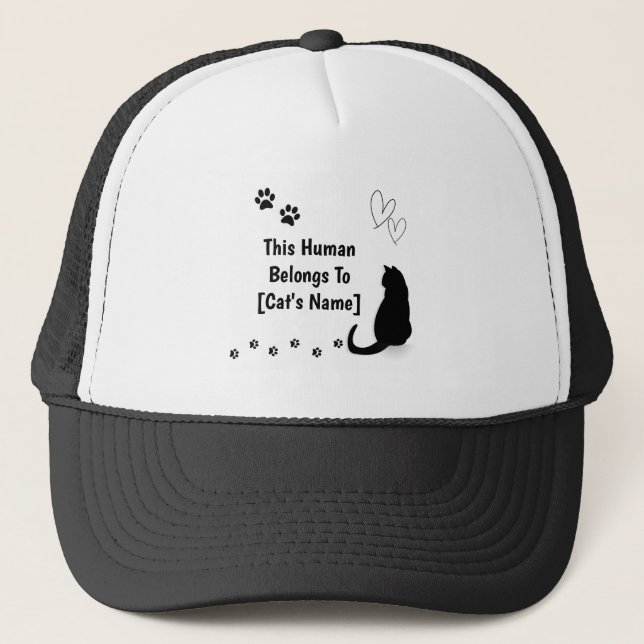 Casquette Personalized This Human Belongs To Cat Cap (Devant)