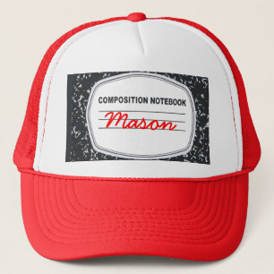 Casquette personnalisable de camionneur de carnet