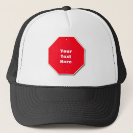 Casquette personnalisable - Panneau rouge "Stop"