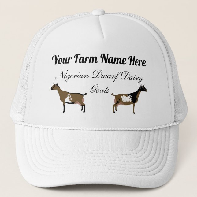 Casquette Personnalisation de la chèvre laitière naine nigér (Devant)
