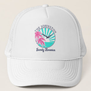 Casquette Personnalisé Blanc Rétro Famille Réunion Tropical