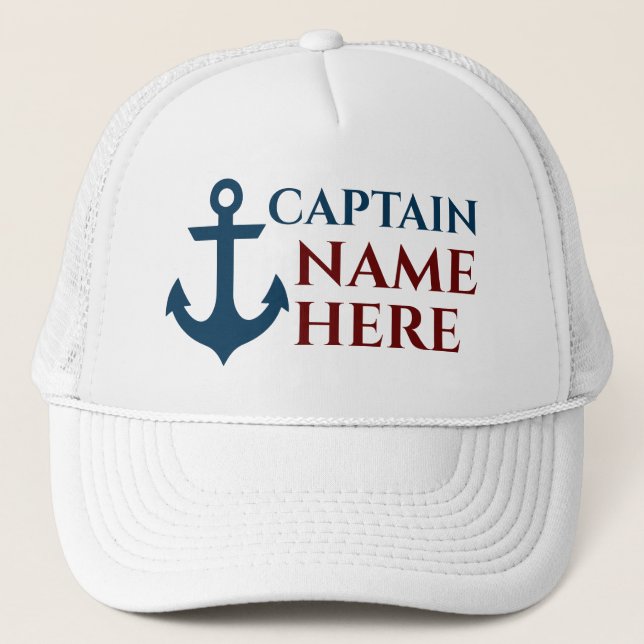 Casquette personnalisé du capitaine de bateau (Devant)