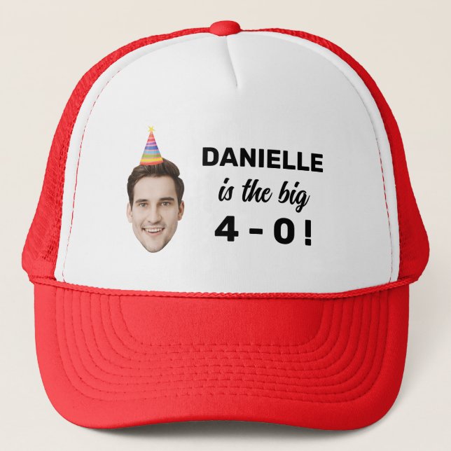 Casquette Personnalisé Face 20 30 40 50 60 70 Anniversaire F (Devant)