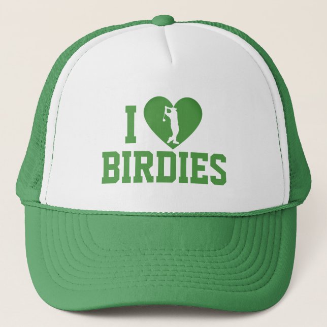Casquette Personnalisé 'I Love Birdie' Golf Papa Casquette,  (Devant)