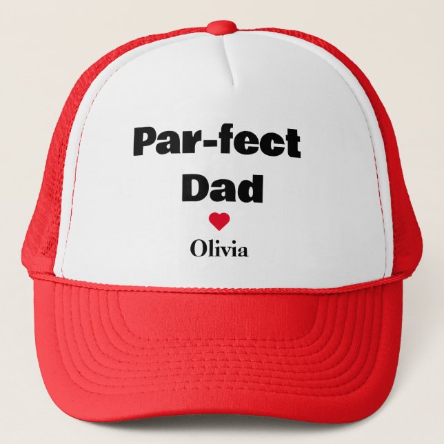Casquette Personnalisé Par-fect Papa Drôle cadeaux de Fête d (Devant)