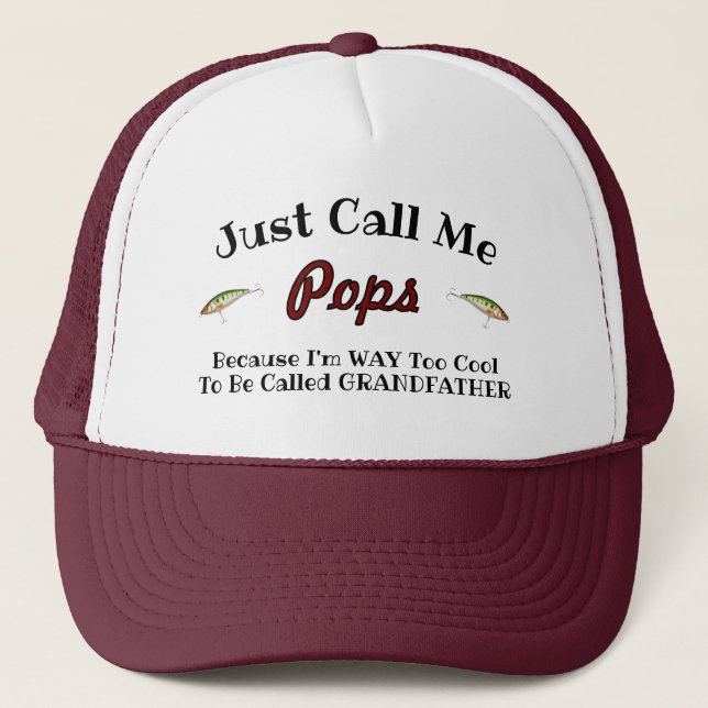Casquette Personnalisé Trop Cool Pour Être Grand-Père Pêche (Devant)