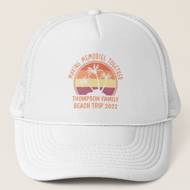 Casquette Personnalisé Vacances en famille Été Réunion Plage (Devant)