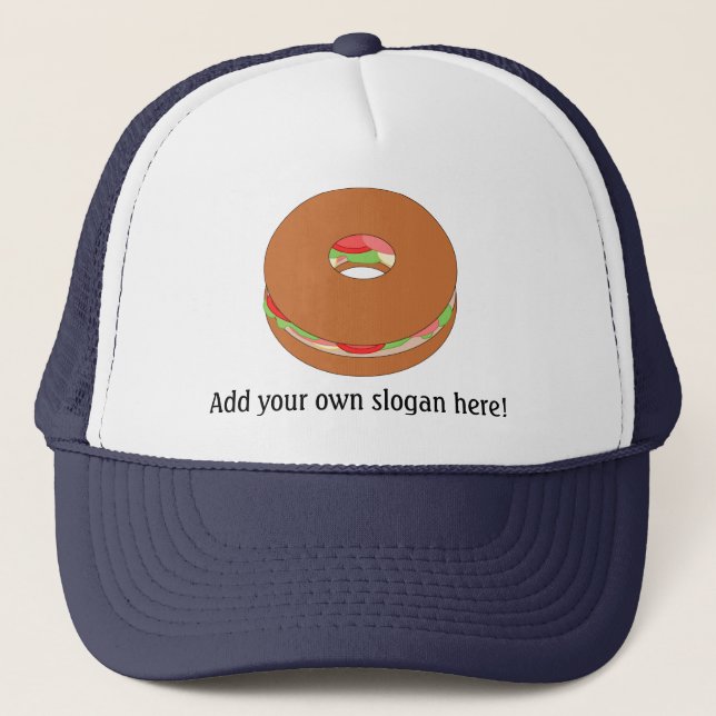 Casquette Personnaliser de cette image Bagel (Devant)