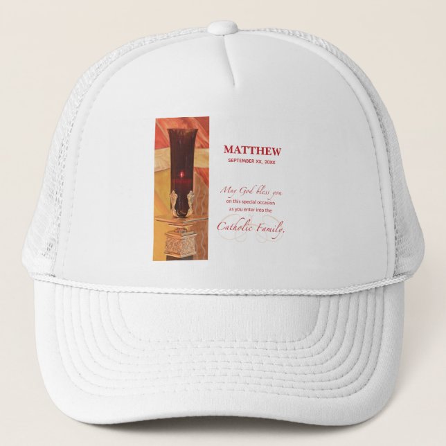 Casquette Personnaliser, Félicitations RCIA, catholique, rou (Devant)