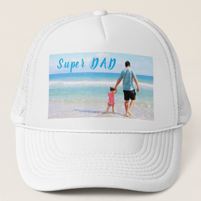 Casquette Personnaliser votre papa Photo Trucker Cadeau de c (Devant)