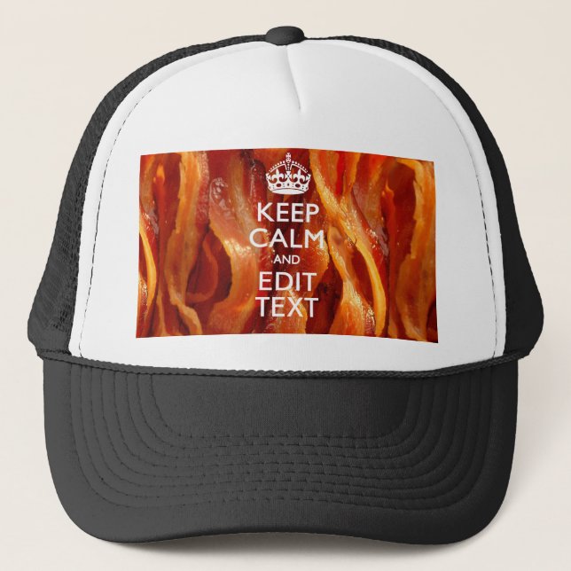 Casquette Personnalisez ceci avec Keep Calm et Sizzling Baco (Devant)