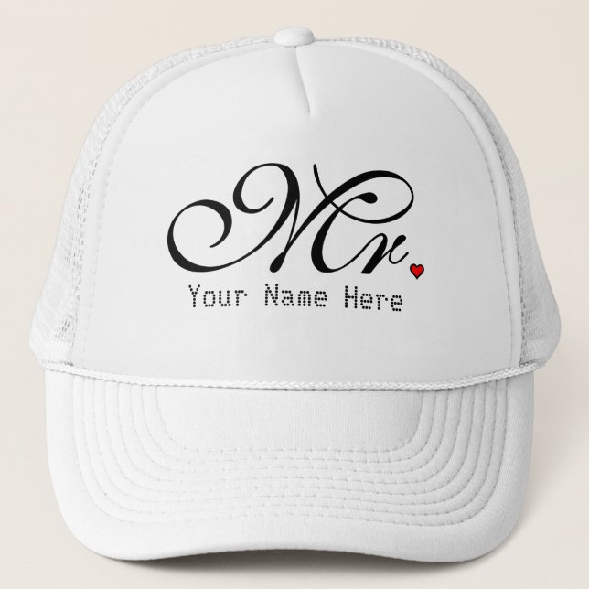 Casquette Personnalized M. Husband Groom His Hers Newly Weds (Devant)