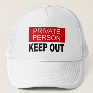 Casquette Personne privée rester en dehors