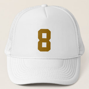 Casquette Personnel custom le nombre huit 8 couleur or