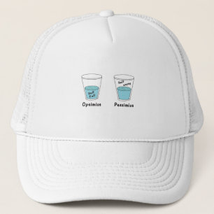 Casquette Pessimiste Optimiste Vide, mi-plein, mi-vide