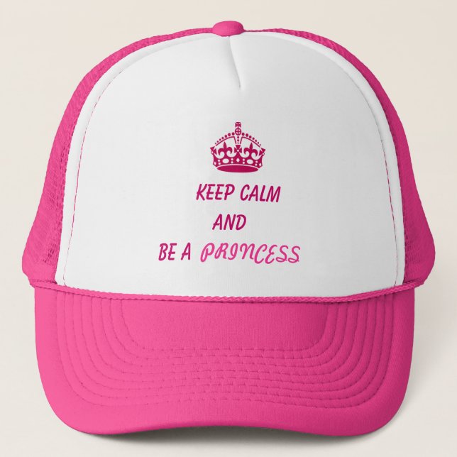 Casquette Pet keep calm and be a princess (Devant)