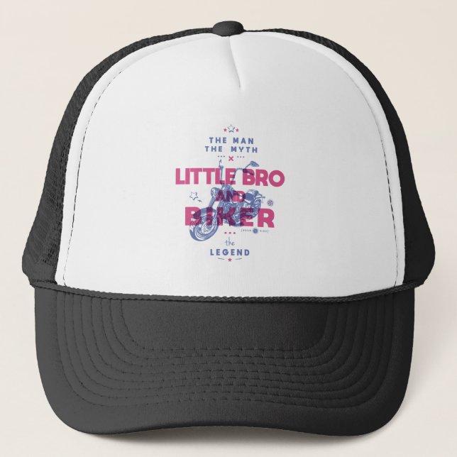 Casquette Petit frère et motard l'homme le mythe la légende (Devant)