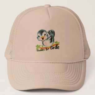 Casquette Petit rétro oiseau mignon soutenu au cadeau de