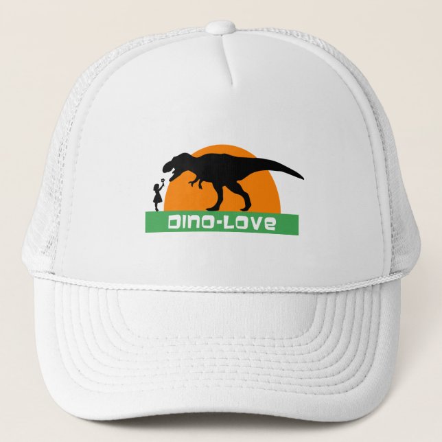 Casquette Petite fille et dinosaure (Devant)