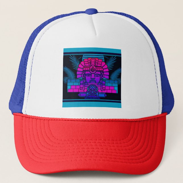 Casquette Pharaon Synthwave (Devant)