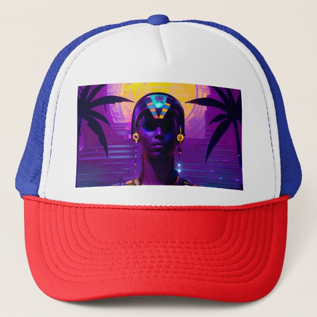 Casquette Pharaon Synthwave (Devant)