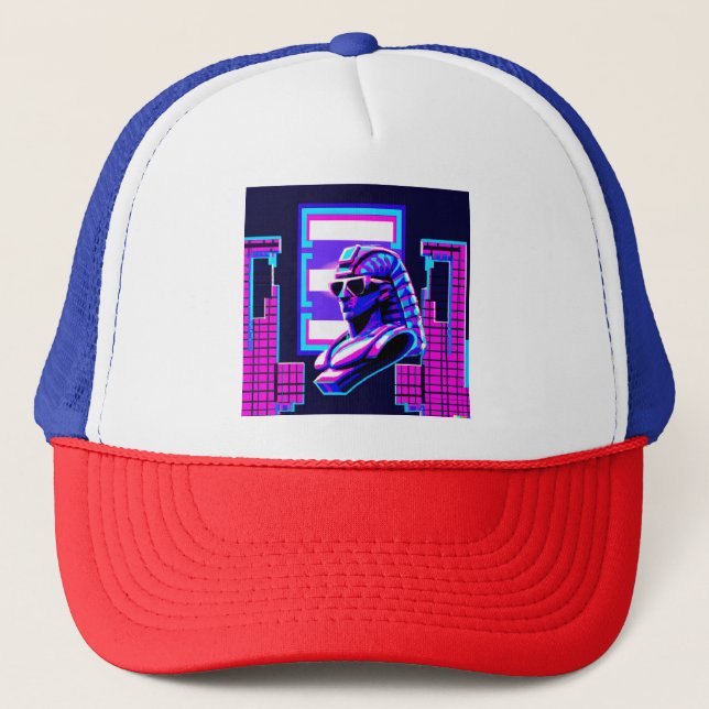 Casquette Pharaon Synthwave (Devant)